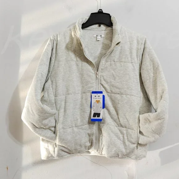 Three Dots Quilted knit jacket Grey - Picture 3 of 4